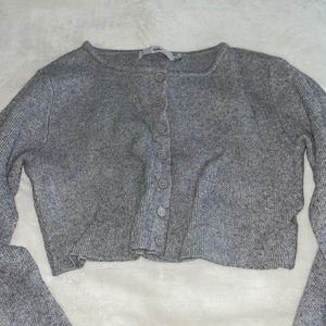 Gray Button Down Sweater